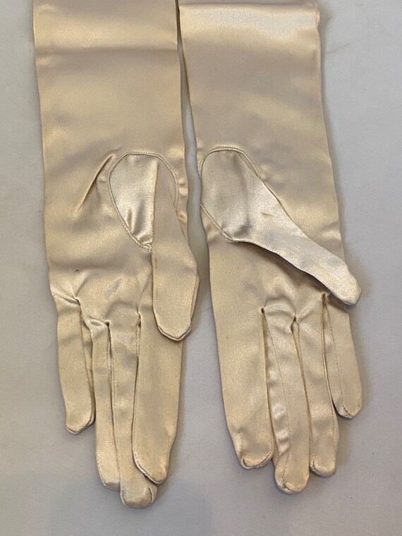 Vintage Satin Full Length Gloves by Pullman - Eng… - image 4