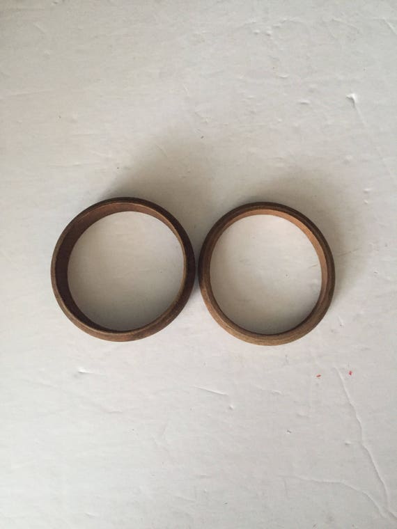 Pair of Wood Bangle Bracelets - image 4