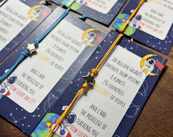 Set of 25 end of the school year gift for students | wish bracelet | goodbye school year| teacher gift