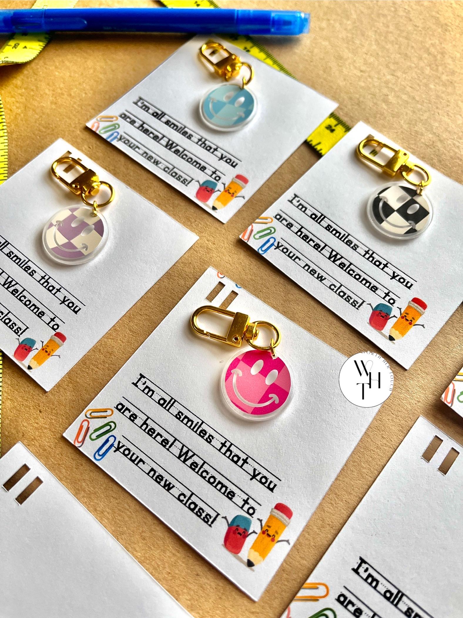 Set of 24 first day of school gifts for students | variety pack of keychains for students | welcome to your new class| gift from teacher