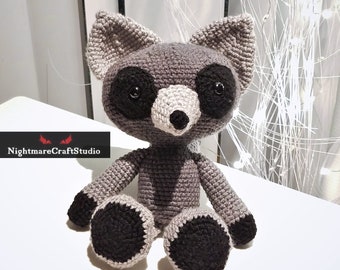 Raccoon Large Crochet Plush - Amigurumi Stuffed Animal