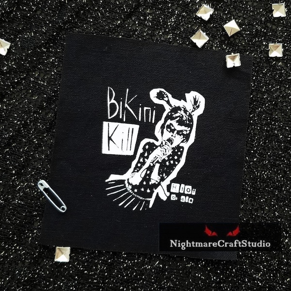 Bikini Kill Screenprinted Cloth Patch