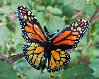 Upcycled Handpainted Butterfly Magnets Made from Metal Drink Cans