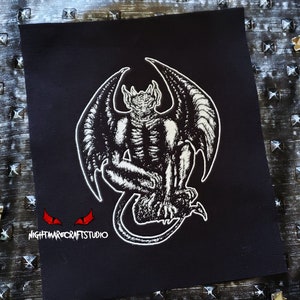 Gargoyle Monster Siebdruck-Aufnäher zum Aufnähen
