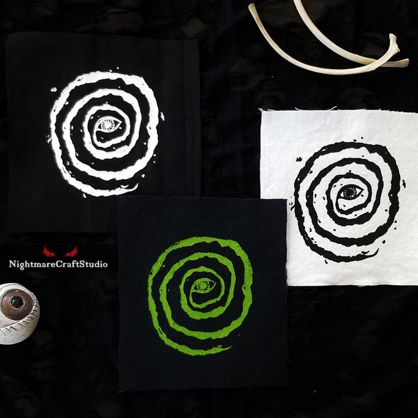 Void's Eye Screenprinted Cloth Patch - Solid Color and Glow-in-the-Dark Ink Options