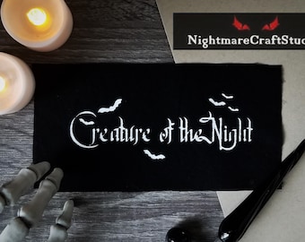 Creature of the Night Screenprinted Sew-on Patch
