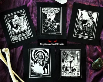 MIW Inspired Tarot Card Screenprinted Patches - Motionless in White
