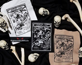 Graverobber's Special - Antique-Look Advertising Screenprinted Paper Print or Cloth Patch