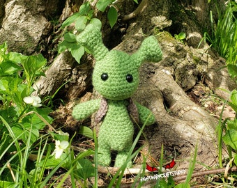 Green Ogre Impkin with Vest Crochet Plush