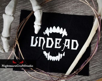 Undead Vampire Teeth Gothic Patch - Gezeefdrukte stoffen patch