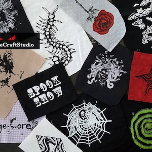 Misfit Collection of Screenprinted Cloth Sew-on Patches - Discounted Misprints