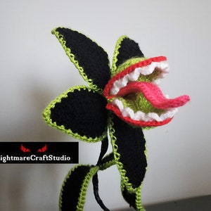 Killer Carnivorous Plant Crochet Soft Sculpture With Posable Wire ...