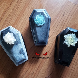 Pfingstrose Blumen Top Harz Sarg Trinket Box