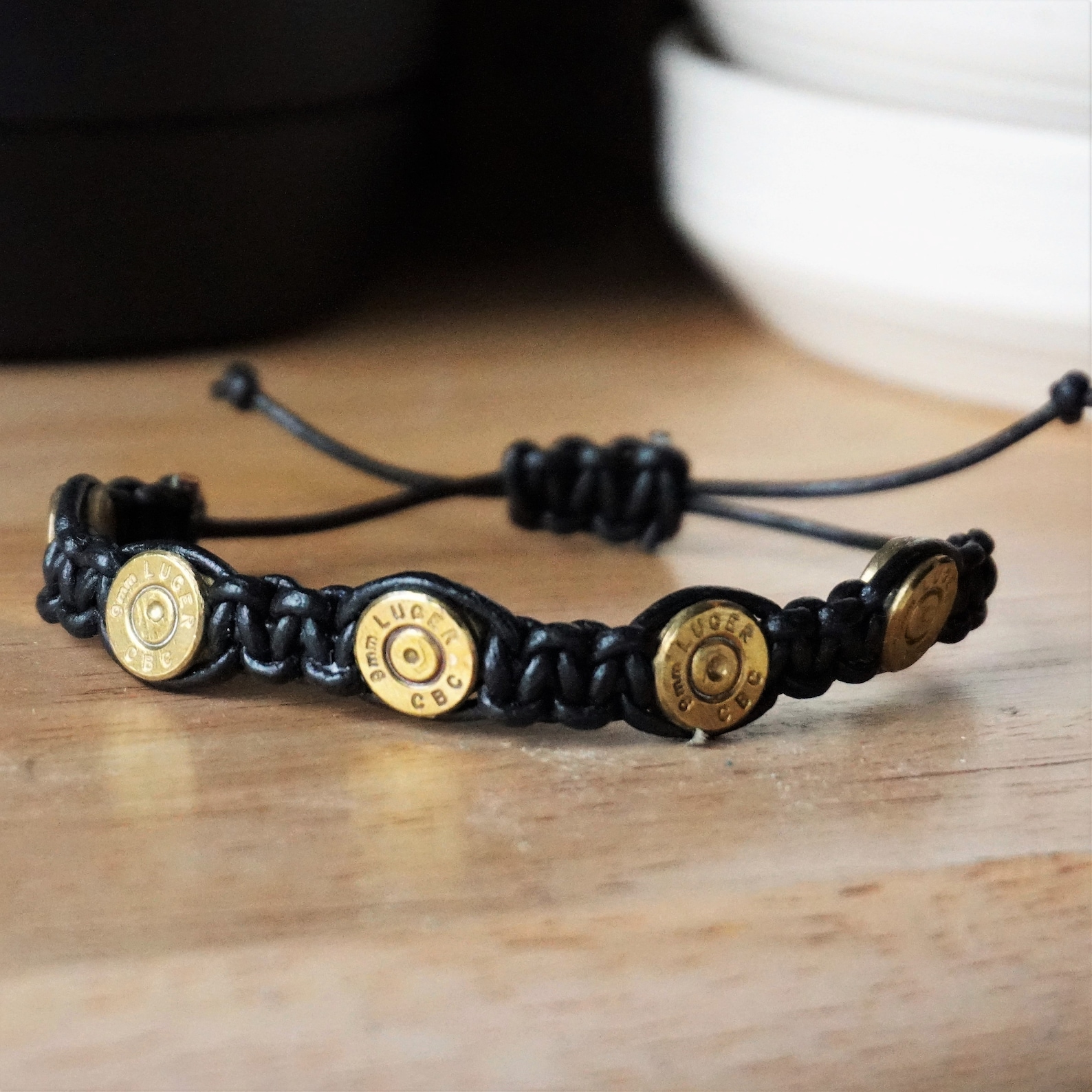 9mm Bullet Shell Bracelet With Leather Cord - Etsy