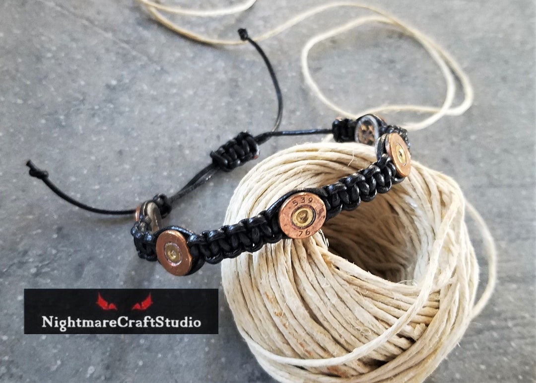 Copper Plated Steel 7.62x54r Bullet Shell Bracelet With Leather Cord - Etsy