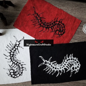 Centipede Screenprinted Patch - Sew-on Cloth Patch