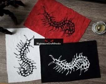 Centipede Screenprinted Patch - Sew-on Cloth Patch