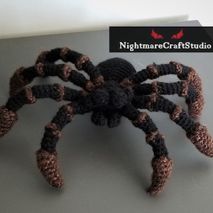 Large Posable Tarantula Spider Crochet Soft Sculpture