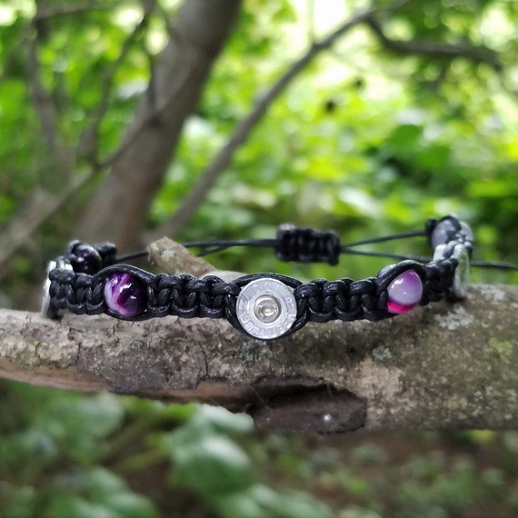 Bullet Casing Paracord Bracelet – Handmade, Buckle Closure, Vermont Cut Coins