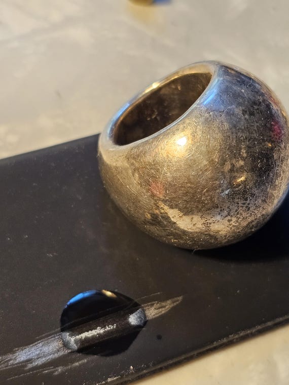 Sterling Silver Puffy Statement Electroform Ring … - image 9