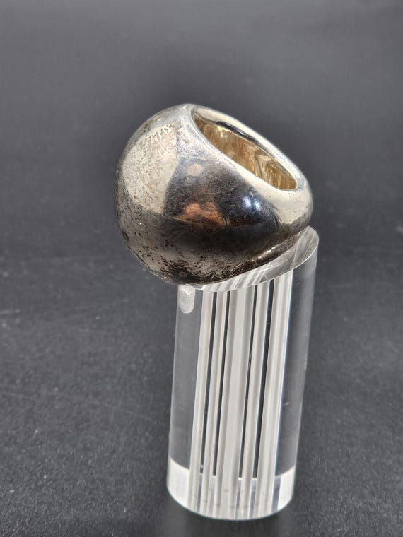 Sterling Silver Puffy Statement Electroform Ring … - image 2