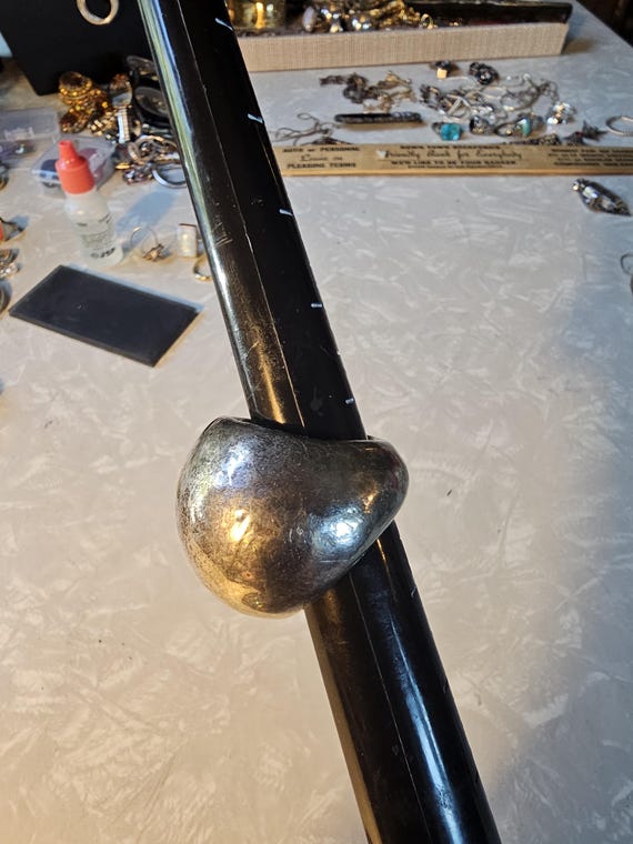 Sterling Silver Puffy Statement Electroform Ring … - image 8