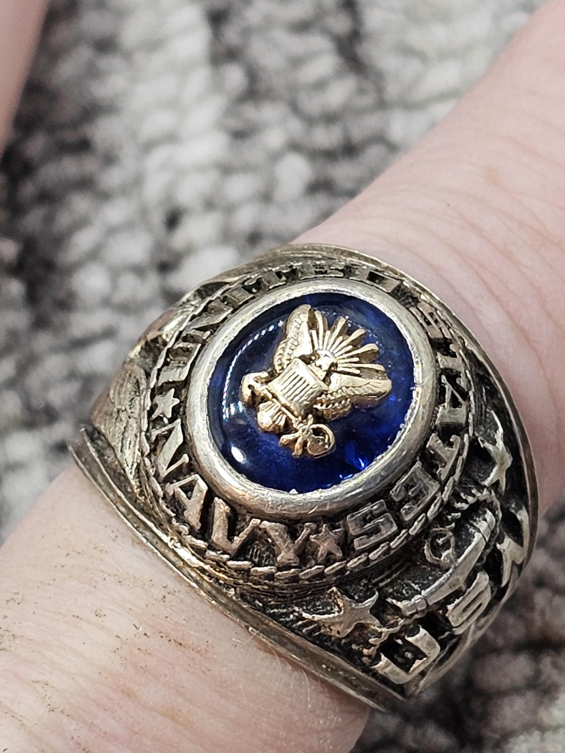 Sterling Silver Us Navy Rings - Etsy