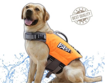 Gilet de sauvetage ajustable et réfléchissant pour chien / bouée de sauvetage professionnelle pour chien / gilet de natation flottant