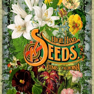 Nursery Seeds Vintage Seed Packet Metal Sign 12x18 DH123