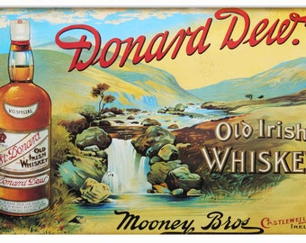 Vintage Donard Dew Whiskey Reproduction Sign 12x18 ITEM: RG2015