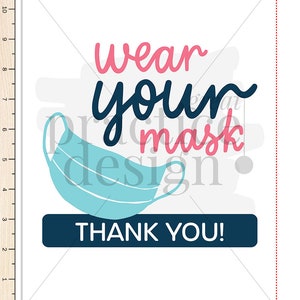 Wear Your Mask Sign, Printable Mask Sign, Mask Sign for Business ...