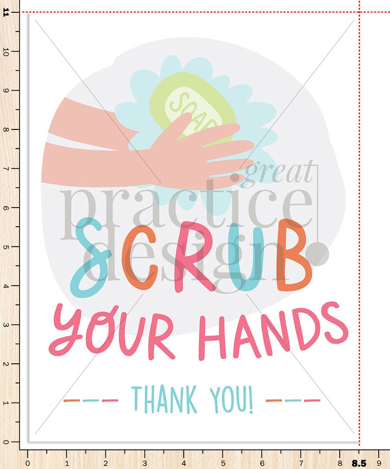 Adorable Wash Your Hands Sign Printable Hand Washing Sign - Etsy