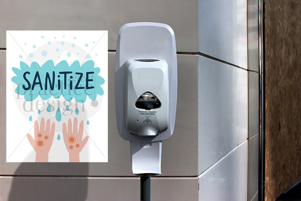 Sanitize Your Hands Sign, Printable Sanitize Your Hands Sign, Please Sanitize Sign for Practice ...