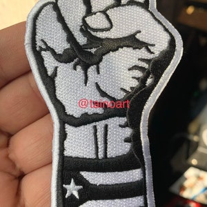 Puerto Rican Black Resistance Flag/Fist Iron-on Patch