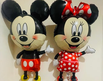Conjunto jumbo de Minnie y Mickey de 45 pulgadas. Perfecto para fiestas infantiles.