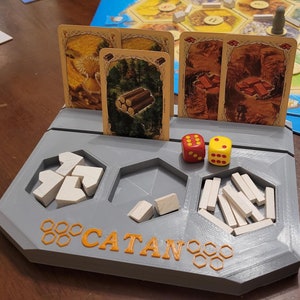 Catan Card and Game Piece Holder | Catan Game | Kids Card Holder | Catan Accessories
