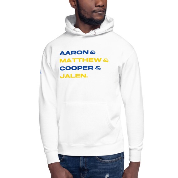 LA Rams Fans Aaron & Matthew and  Rams Tee Shirt white 