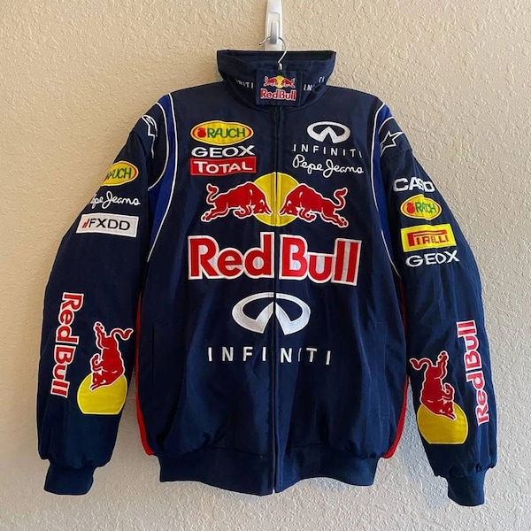 Nascar Jacke Red Bull Vintage Rennjacke 90er Jahre