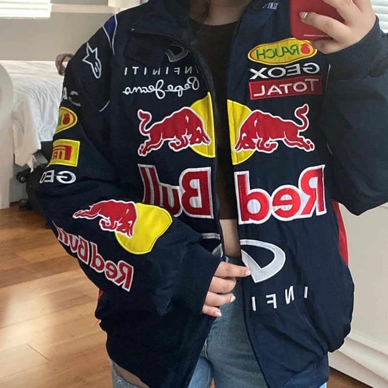 Nascar Jacket Red Bull Vintage Racing Jacket 90s image 2