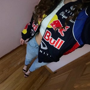 Nascar Jacket Red Bull Vintage Racing Jacket 90s image 8