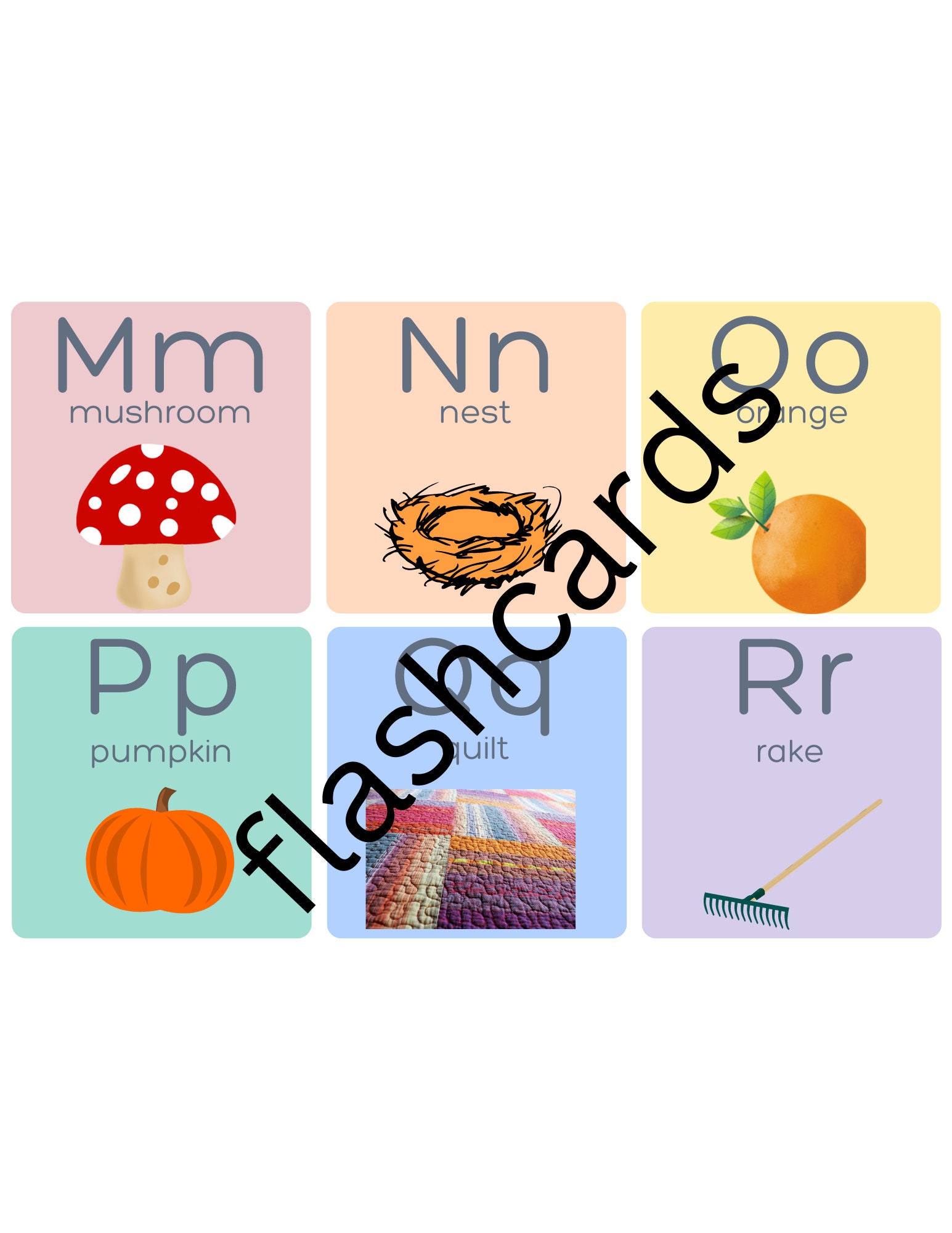 FALL FLASH CARDS Vocabulary Printable Cards Preschool Pre-k Learning ...