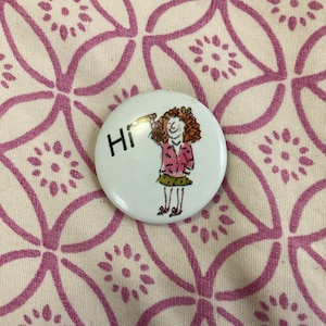 Vintage American Girl “Hi” Grin Pin