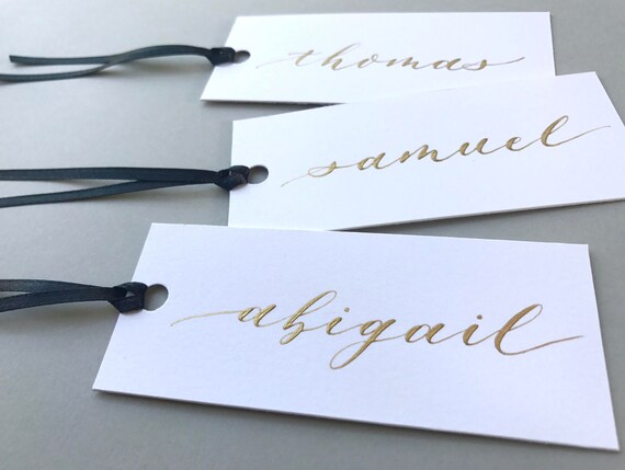 Handwritten Calligraphy Personalized Name Tags, Gift Tags, Place Cards,  Placecards, Escort Cards, Name Cards 