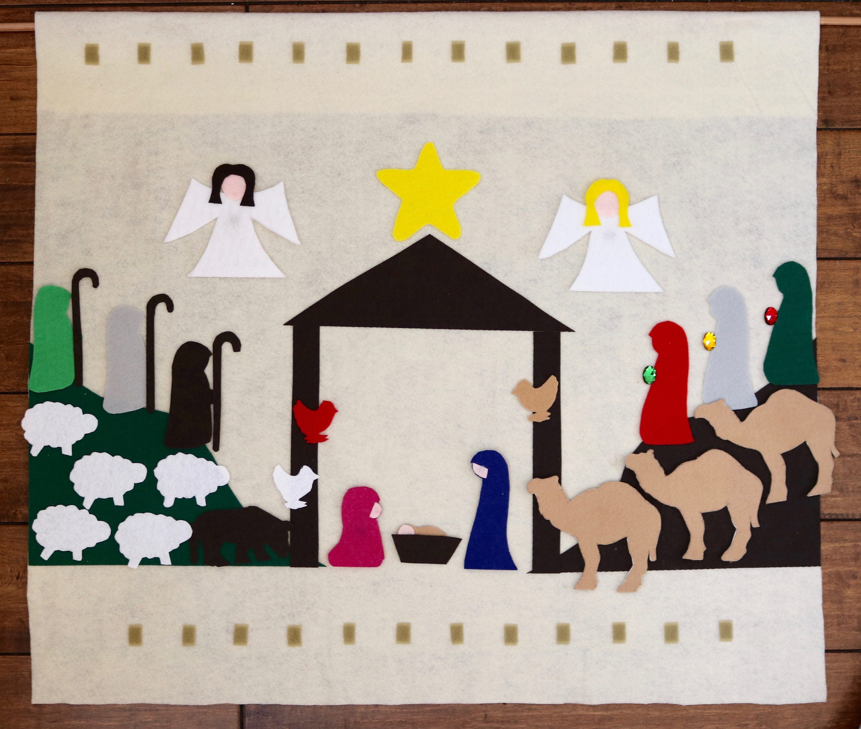 DYI PATTERN No Sew Nativity Felt Advent Calendar Christmas Countdown