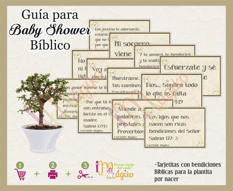 Guía para Baby Shower Bíblico regalos y significado con cita Etsy