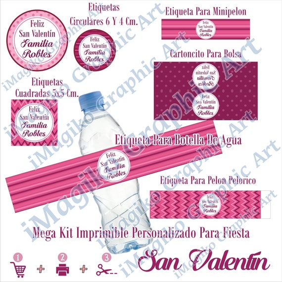 Valentine S Day Customized Printable Kit Personalized Etsy
