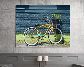 Bicycle Art, Art Print, Bicycle Photography, Urban Photography, Transportation Photo, Street Photography, Bicycle Decor, Flower Pot Bicycle