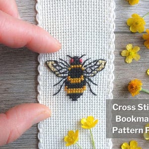 Tiny Bee Cross Stitch Pattern: 2-inch Honey Bee Embroidery Design PDF