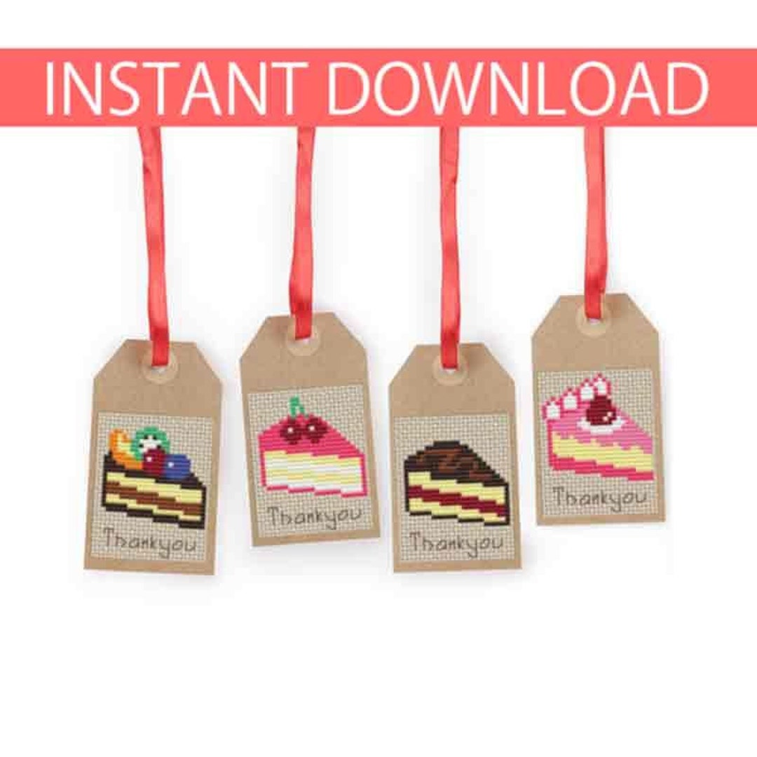 PATTERN : Valentine Cross Stitch Pattern 2 Small Cake Cross - Etsy
