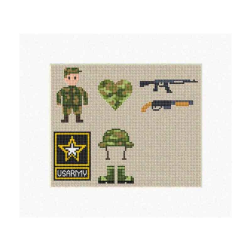 Mini Army Military Cross Stitch Pattern 24 Small Cross Etsy